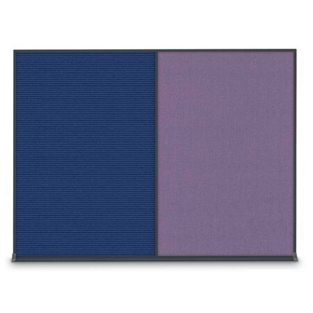 United Visual Products Double Door Radius Plus Corkboard, 48"X UV8003PLUS-SATIN-COBACC